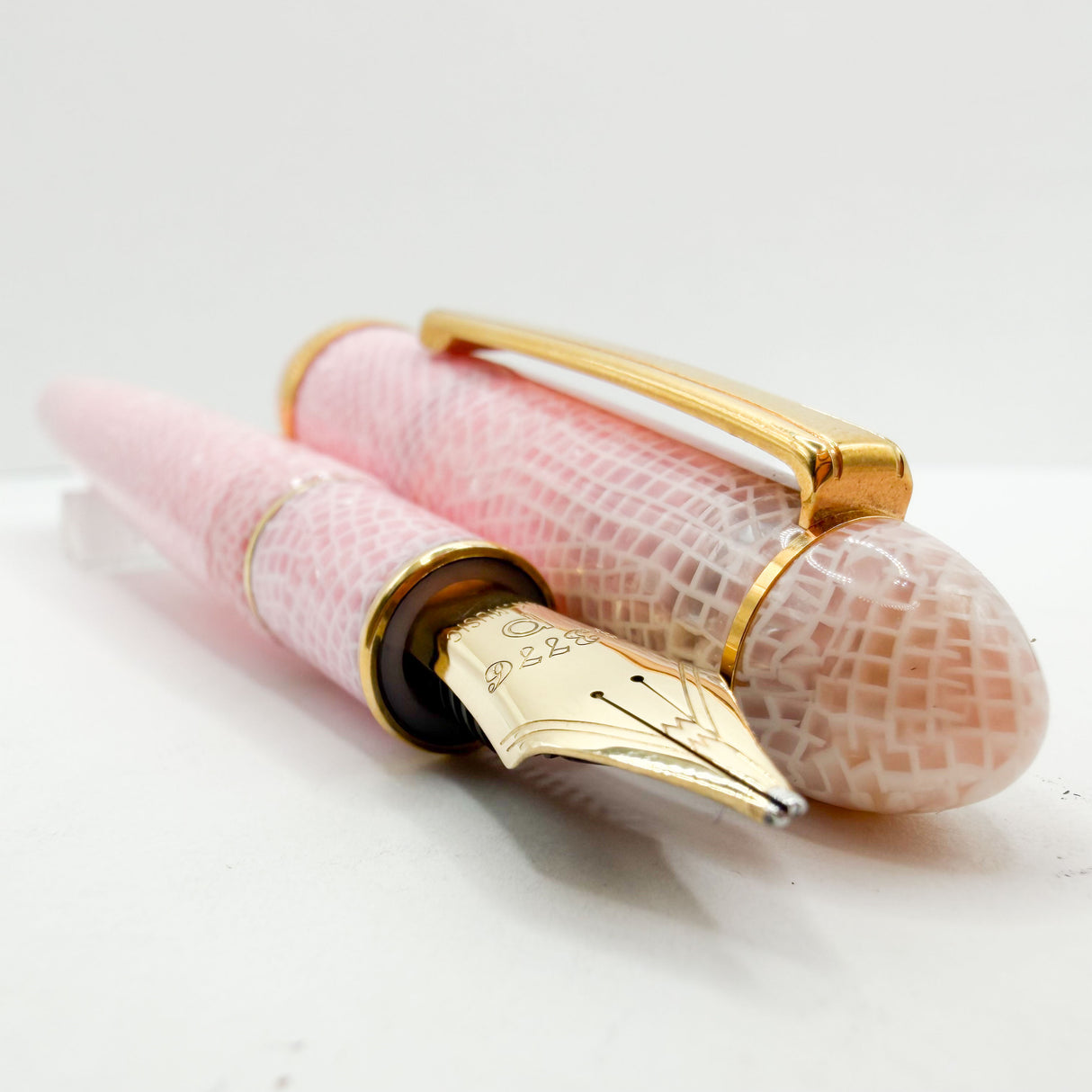 Platinum #3776 Century Celluloid Cherry Blossom Fountain Pen - Music (Italic) 14kt Gold Nib
