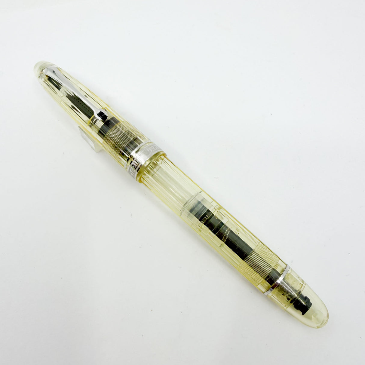 OMAS "Vision" Ogiva Transparent Fluted Demonstrator Fountain Pen - Fine 18kt Gold Nib