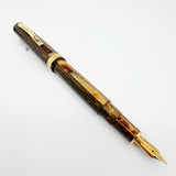 OMAS  Arte Italiana Exquisite Arco Bronze Celluloid Full Sized Paragon Milord Fountain Pen (Circa 2010) - Flexible Fine 18kt Gold Nib