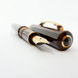 OMAS  Arte Italiana Exquisite Arco Bronze Celluloid Full Sized Paragon Milord Fountain Pen (Circa 2010) - Flexible Fine 18kt Gold Nib