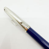 Bossert & Erhard Sterling Silver/Blue Enamel  Fountain Pen - Medium 18kt Gold Nib