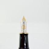 Pelikan M800 Souveran Black Cap & Green Striped Barrel Fountain Pen -  Medium 18kt Gold "PF" Nib