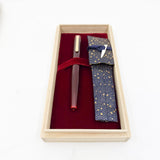 Nakaya Naka-Ai Writer Fountain Pen, Aka Tamenuri, Burgundy/Red Urushi Lacquer - Broad 14kt Gold Nib
