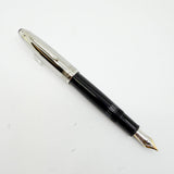 Montblanc Meisterstuck #146 Doue Black with Stainless Steel Cap LeGrand  Fountain Pen - Medium 18kt Gold Nib