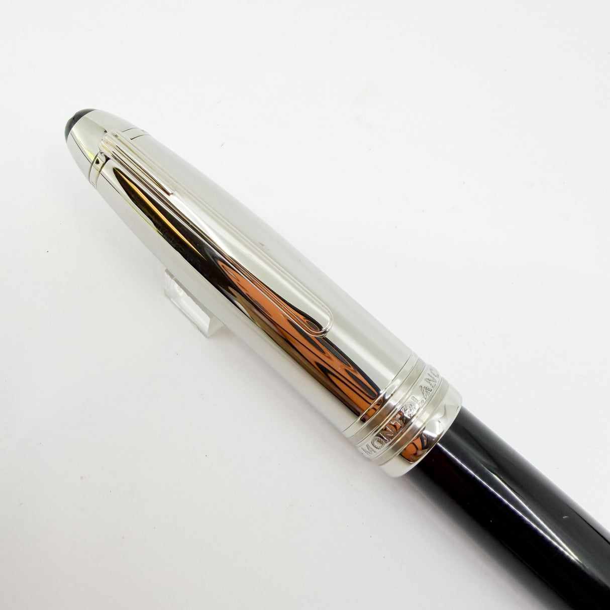 Montblanc Meisterstuck #146 Doue Black with Stainless Steel Cap LeGrand  Fountain Pen - Medium 18kt Gold Nib