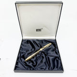 Montblanc Meisterstuck Solitaire  Le Grand 146 Black Resin & Gold Plated Striped Filigree Fountain Pen - Fine 18kt Gold Nib