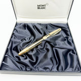 Montblanc Meisterstuck Solitaire  Le Grand 146 Black Resin & Gold Plated Striped Filigree Fountain Pen - Fine 18kt Gold Nib