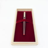 Nakaya Naka-Ai Writer Fountain Pen, Aka Tamenuri, Burgundy/Red Urushi Lacquer - Broad 14kt Gold Nib