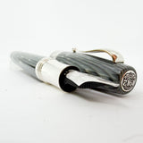 Montegrappa "Extra" Art Deco Shiny Lines Celluloid  Limited Edition Fountain Pen #35/50 - Broad 18kt Gold Nib