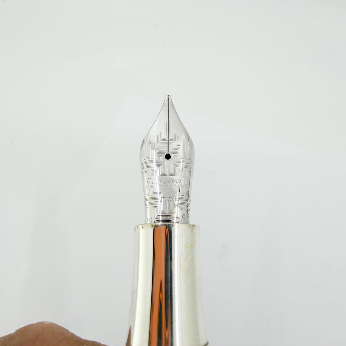 Montegrappa "Extra" Art Deco Shiny Lines Celluloid  Limited Edition Fountain Pen #35/50 - Broad 18kt Gold Nib