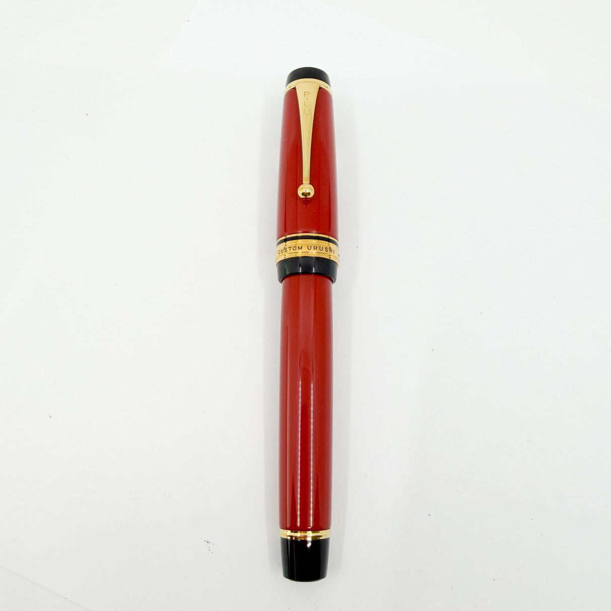 Pilot Namiki Custom 845  Vermillion Urushi Fountain Pen - Broad 18kt Gold Nib