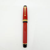 Pilot Namiki Custom 845  Vermillion Urushi Fountain Pen - Broad 18kt Gold Nib