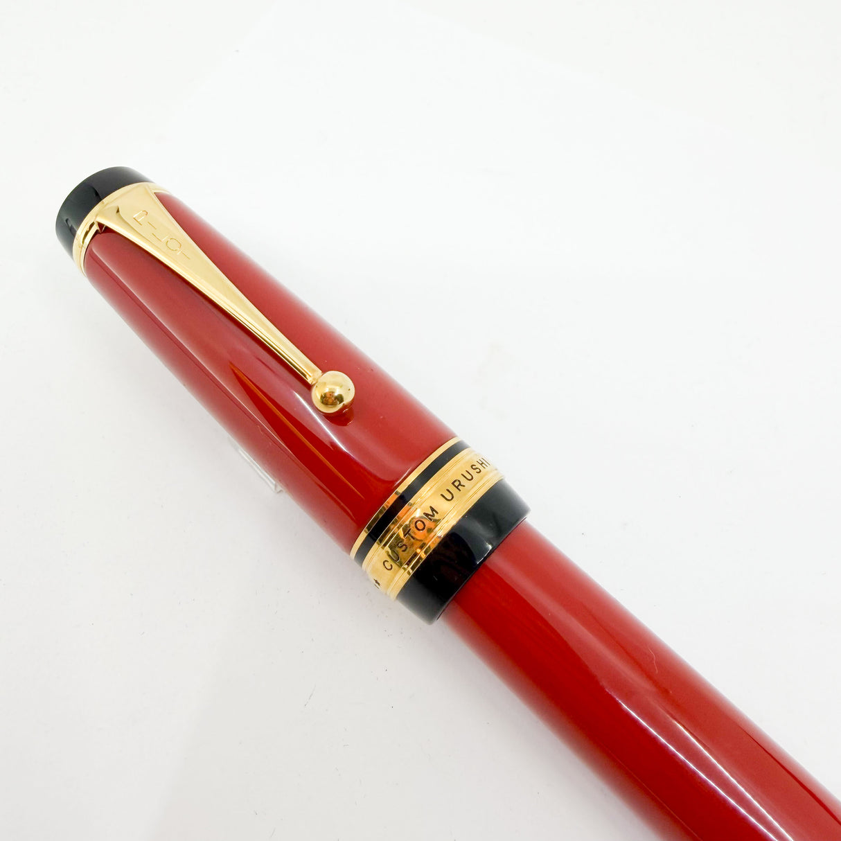 Pilot Namiki Custom 845  Vermillion Urushi Fountain Pen - Broad 18kt Gold Nib