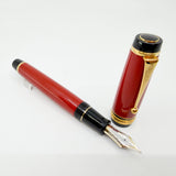 Pilot Namiki Custom 845  Vermillion Urushi Fountain Pen - Broad 18kt Gold Nib