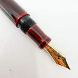 Nakaya Naka-Ai Writer Fountain Pen, Aka Tamenuri, Burgundy/Red Urushi Lacquer - Broad 14kt Gold Nib