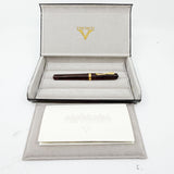 Visconti Manhattan Ruby Red Layered Celluloid Fountain Pen - Medium 18kt Gold Nib