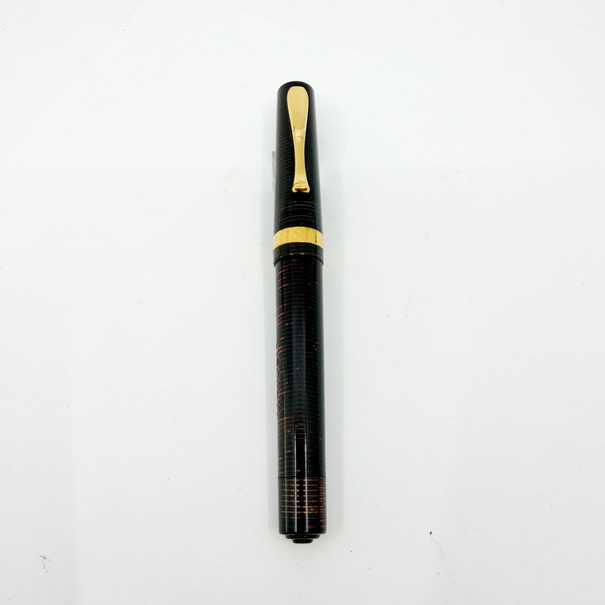 Visconti Manhattan Ruby Red Layered Celluloid Fountain Pen - Medium 18kt Gold Nib