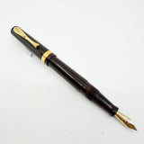Visconti Manhattan Ruby Red Layered Celluloid Fountain Pen - Medium 18kt Gold Nib