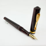 Visconti Manhattan Ruby Red Layered Celluloid Fountain Pen - Medium 18kt Gold Nib