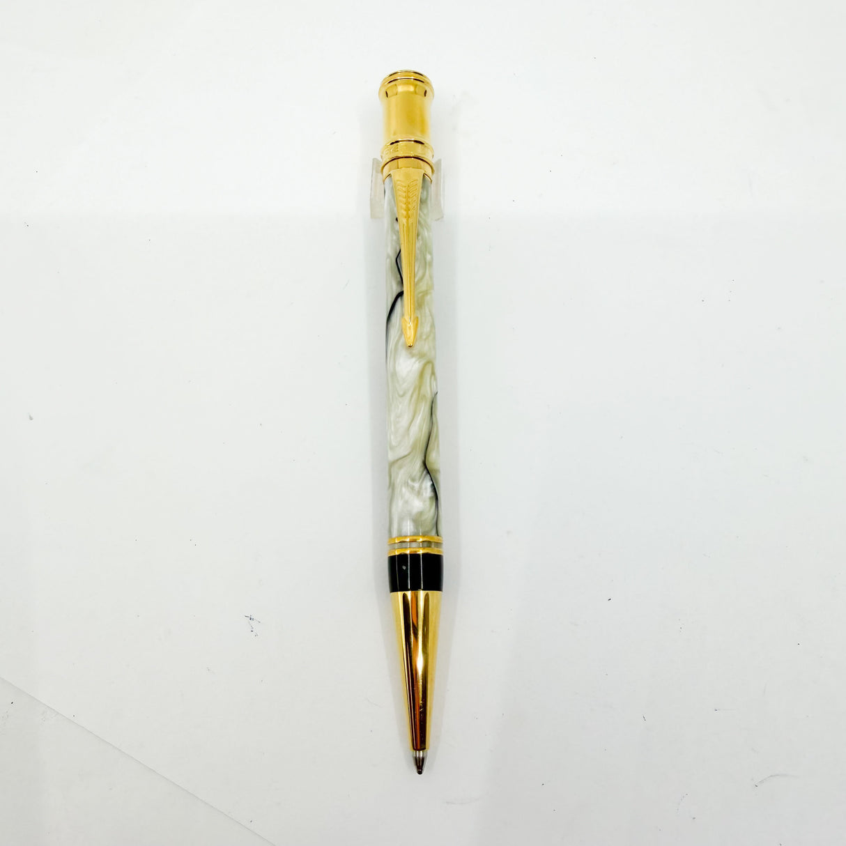 Parker Duofold Lustrous Pearl & Black Ballpoint Pen