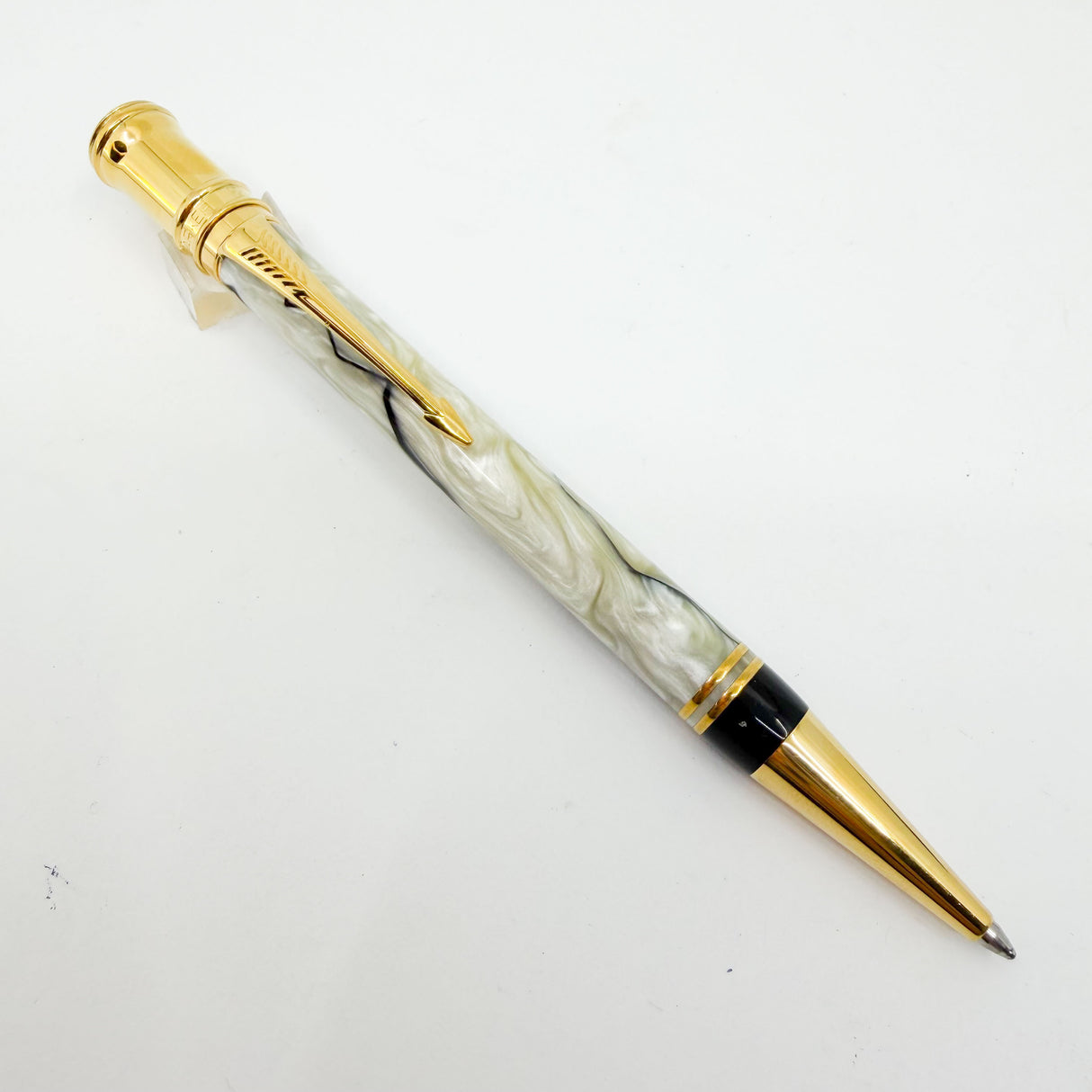 Parker Duofold Lustrous Pearl & Black Ballpoint Pen