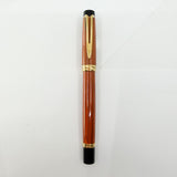 Waterman Liaison Black/Orange Woodgrain Ebonite Fountain Pen -  Medium 18kt Gold Nib