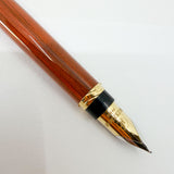 Waterman Liaison Black/Orange Woodgrain Ebonite Fountain Pen -  Medium 18kt Gold Nib
