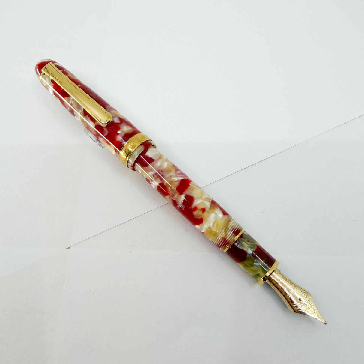 Platinum 3776 Century Celluloid Koi/Goldfish Fountain Pen - Broad 18kt Gold Nib