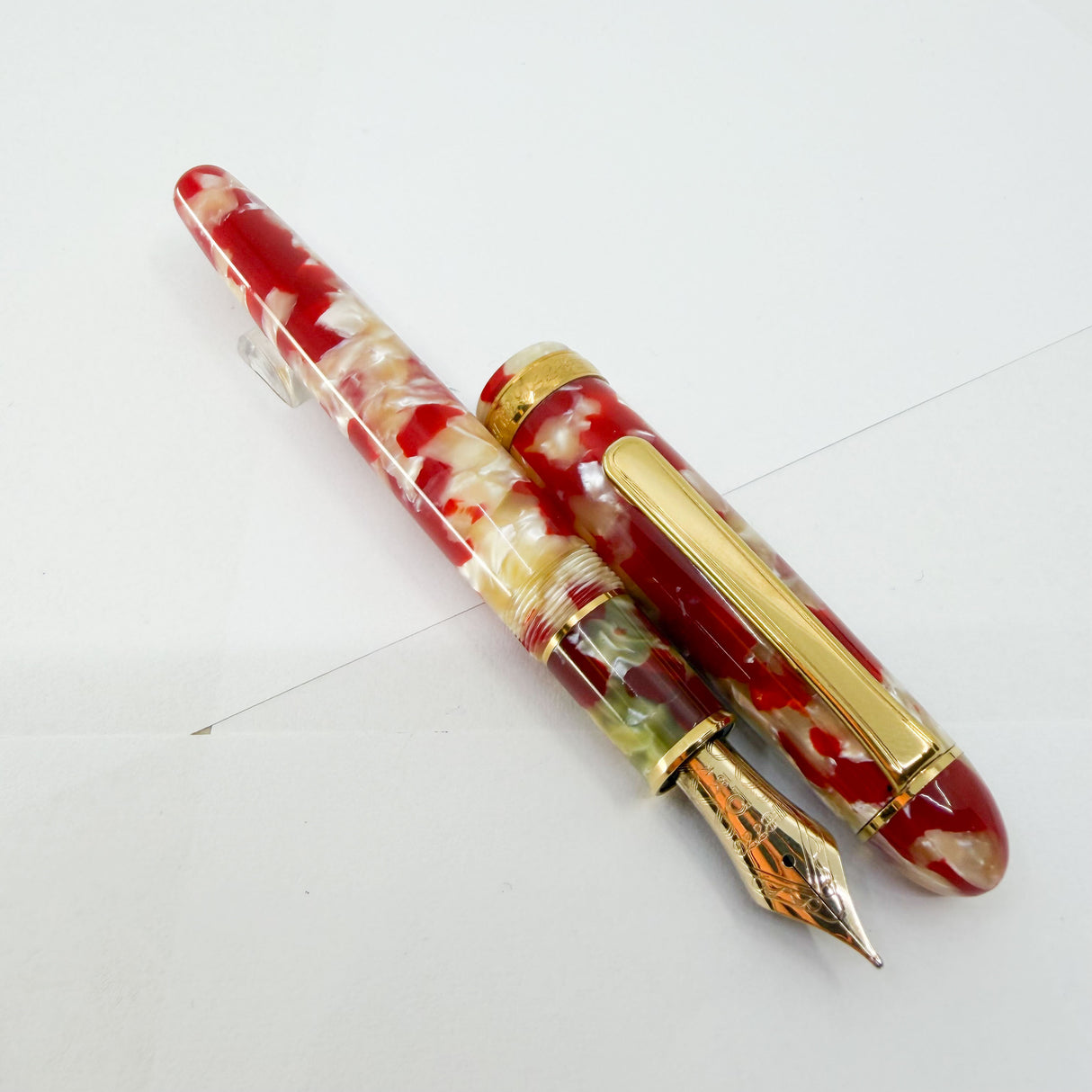 Platinum 3776 Century Celluloid Koi/Goldfish Fountain Pen - Broad 18kt Gold Nib