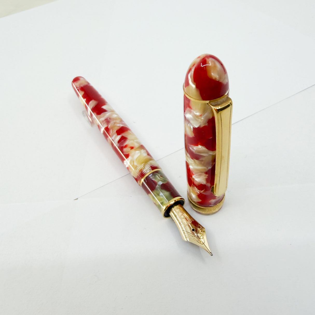 Platinum 3776 Century Celluloid Koi/Goldfish Fountain Pen - Broad 18kt Gold Nib