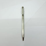 Tiffany Sterling Silver T Clip Ballpoint Pen in Unusual Line & Dot Pattern - Circa 1990s - Rare