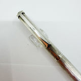 Tiffany Sterling Silver T Clip Ballpoint Pen in Unusual Line & Dot Pattern - Circa 1990s - Rare