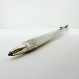 Tiffany Sterling Silver T Clip Ballpoint Pen in Unusual Line & Dot Pattern - Circa 1990s - Rare