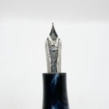 Montblanc Meisterstück Solitaire Le Grand Pinstriped Sterling Silver #146S Fountain Pen - Medium 18kt Gold Nib