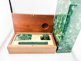 OMAS E.E. Ercolessi Marbled Green Celluloid Limited Edition Fountain Pen - Fine 18kt Gold Nib