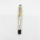 Parker Duofold Centennial (Largest Size) Black & Pearl Fountain Pen  - Fine 18kt Gold Nib