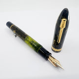 Conklin Nozac Green Saft Celluloid Fountain Pen – Legacy Collection Limited Edition - Fine 14kt Gold Nib