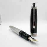 Montblanc Meisterstuck LeGrand Solitaire Carbon Steel #146 Fountain Pen - Medium 18kt Gold Nib