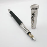Graf von Faber Castell Classic Ebony Wood Fountain Pen - Medium 18kt Gold Nib