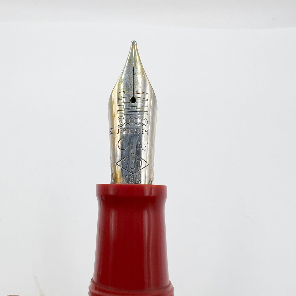 OMAS Jerusalem 3000 Limited Edition Sterling Silver Fountain Pen (1996) - Medium 18kt Gold Nib