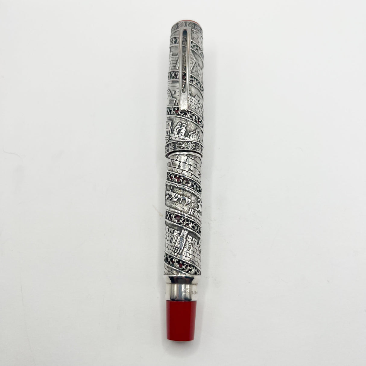 OMAS Jerusalem 3000 Limited Edition Sterling Silver Fountain Pen (1996) - Medium 18kt Gold Nib