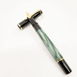 Pelikan Classic M200 Fountain Pen - Black Cap/Marbled Green Barrel