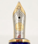 Pelikan M600 Blue Transparent Fountain Pen - Gold Plated Trim