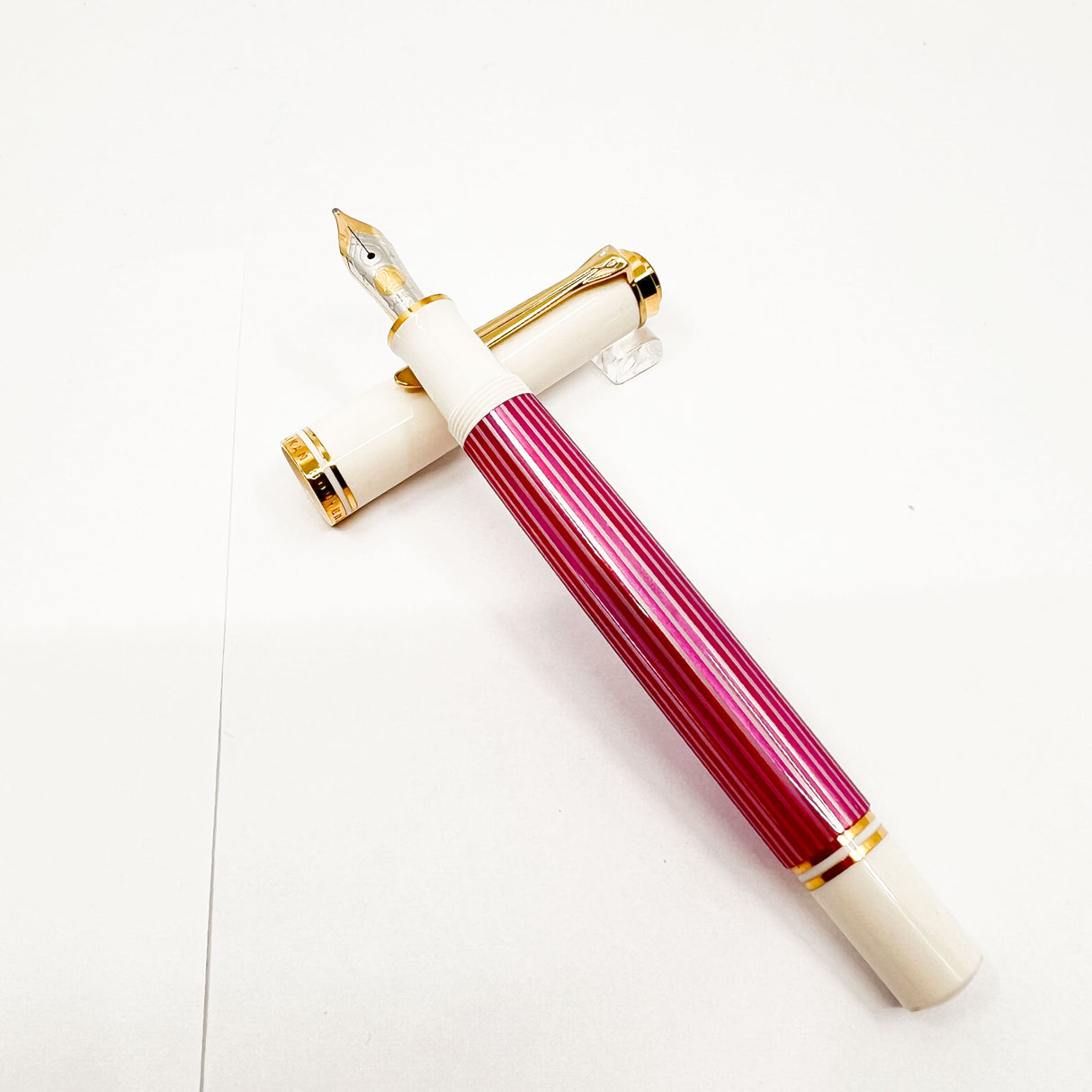Pelikan M600 Pink-White Striped Fountain Pen