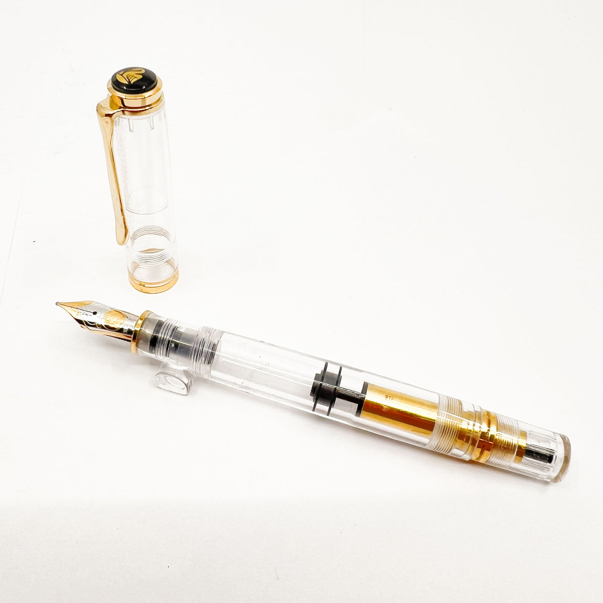 Pelikan M800 Clear Demonstrator Fountain Pen - Gold Plated Trim