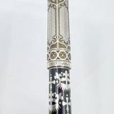 Michel Perchin Gothic Sterling Silver & Black Enamel Large Weighty LE Rollerball
