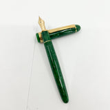 Platinum #3776 Celluloid Marbled Green Fountain Pen