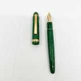 Platinum #3776 Celluloid Marbled Green Fountain Pen