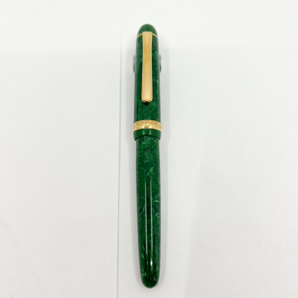 Platinum #3776 Celluloid Marbled Green Fountain Pen