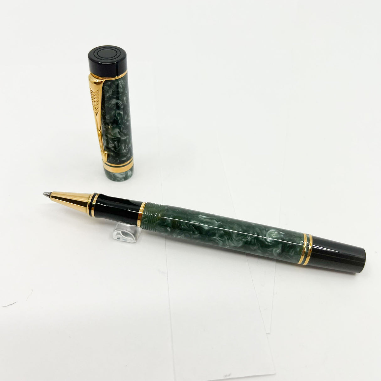 Parker Duofold Marbled Green Rollerball